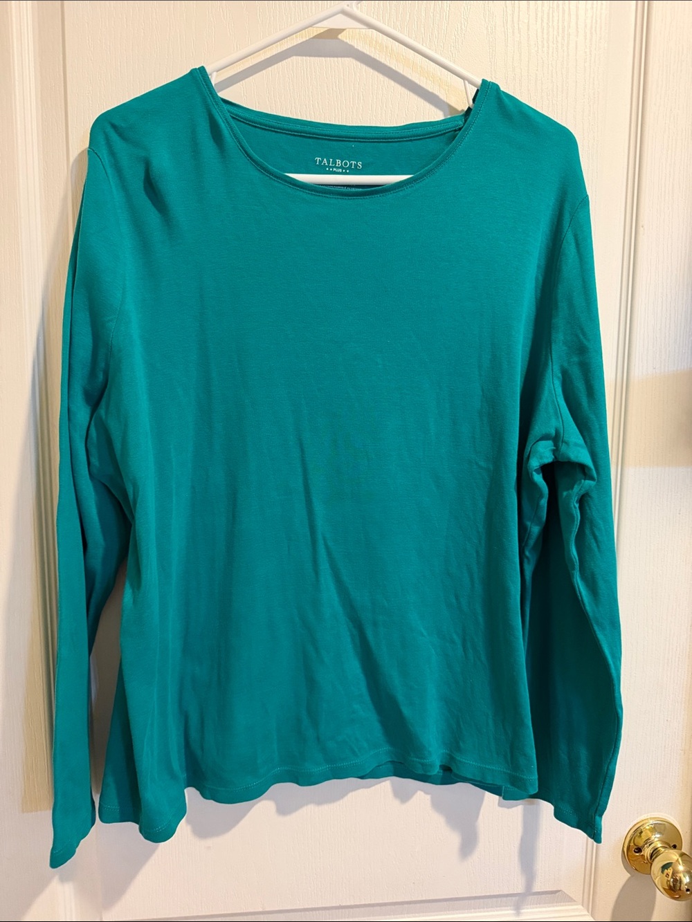 Talbots Teal Long Sleeve Crewneck Tee
